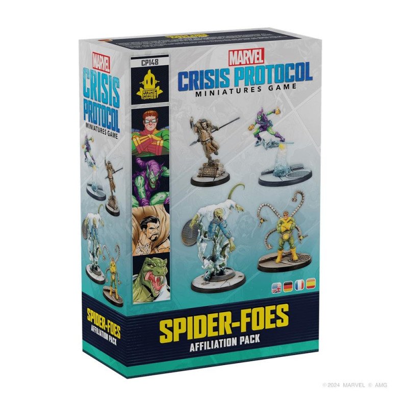 Juego de mesa marvel crisis protocol spider - foes affiliation pack edad recomendada 14 anos