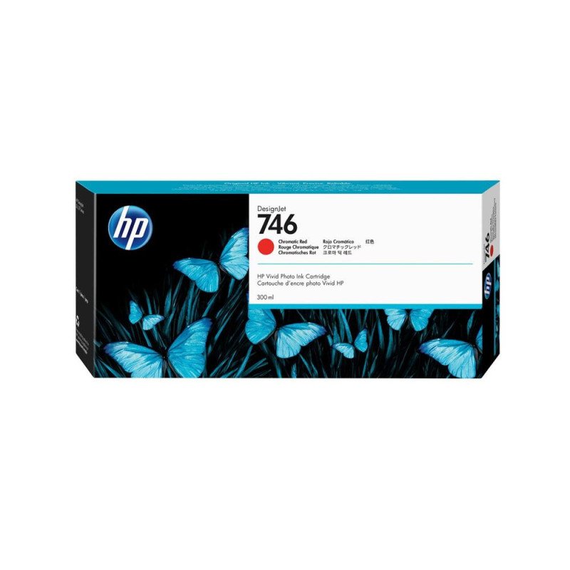 Cartucho tinta hp designjet 746 de 300 ml roja cromatica