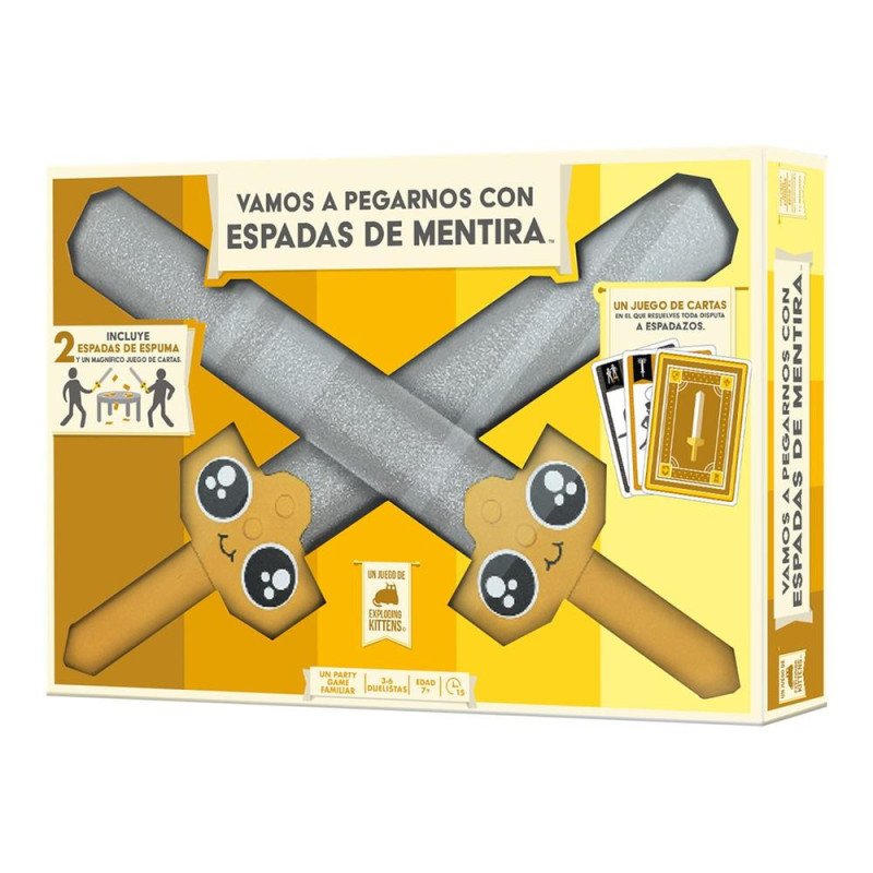 Juego de mesa vamos a pegarnos con espadas de mentira edad recomendada 10 anos
