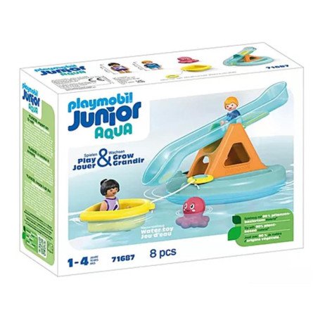 Playmobil junior aqua: isla de bano con tobogan