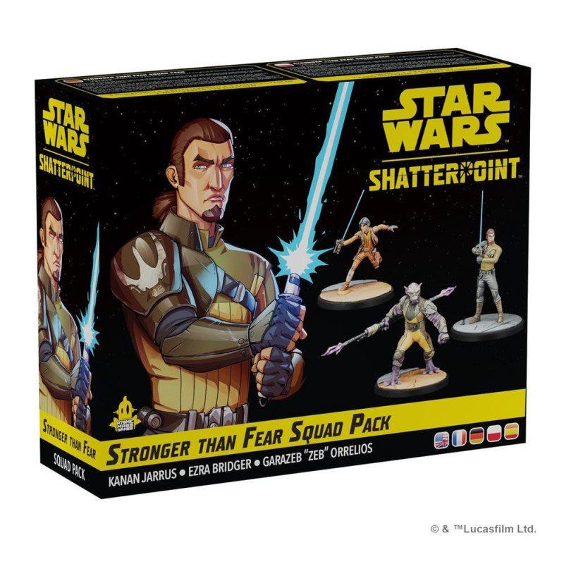 Juego de mesa star wars shatterpoint stronger than fear squad pack edad recomendada 14 anos
