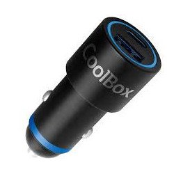 Cargador usb para coche coolbox 45w usb tipo a - usb tipo c