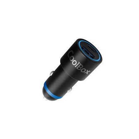 Cargador usb para coche coolbox 45w usb tipo a - usb tipo c