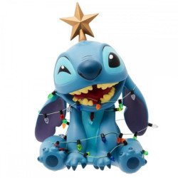 Figura enesco disney stitch luces navidenas