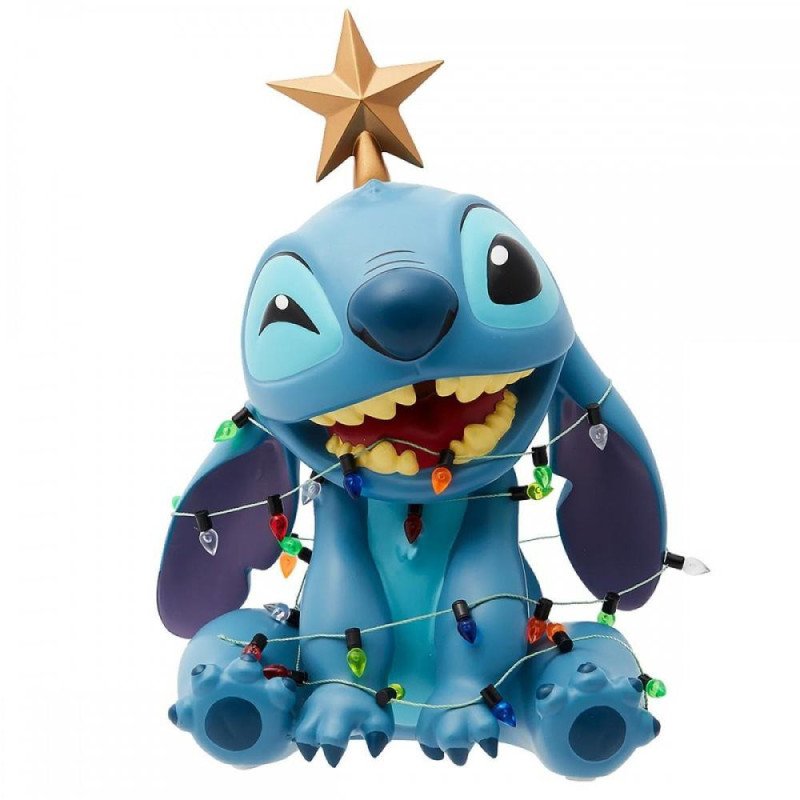 Figura enesco disney stitch luces navidenas