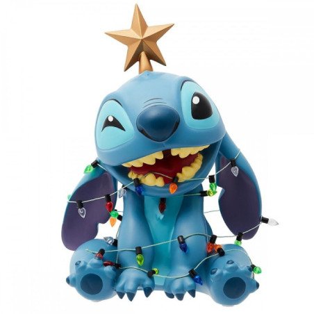 Figura enesco disney stitch luces navidenas