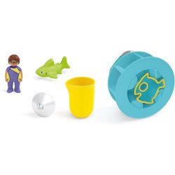 Playmobil junior aqua: rueda de agua con bebe tiburon
