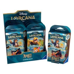 Juego de cartas disney lorcana tcg azurite sea starter deck 8 unidades ingles