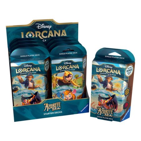 Juego de cartas disney lorcana tcg azurite sea starter deck 8 unidades ingles