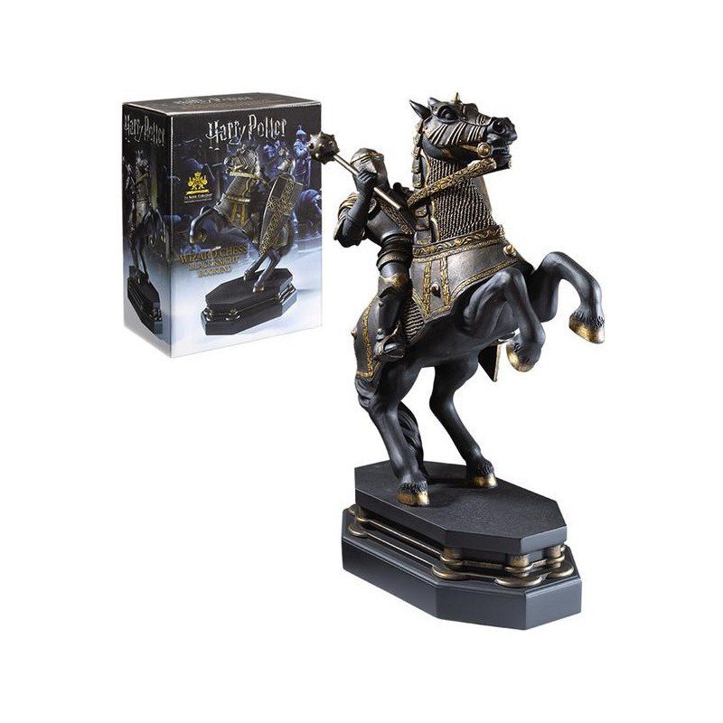 Soporte de libros the noble collection caballero negro ajedrez de hechiceros desafio final