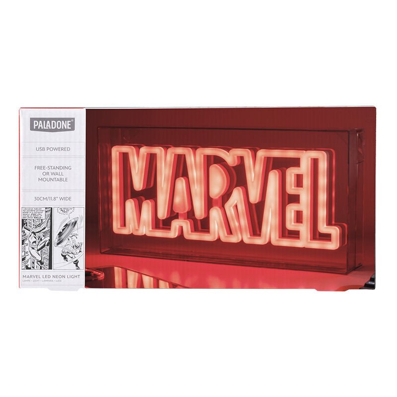 Lampara paladone marvel logo led neon light