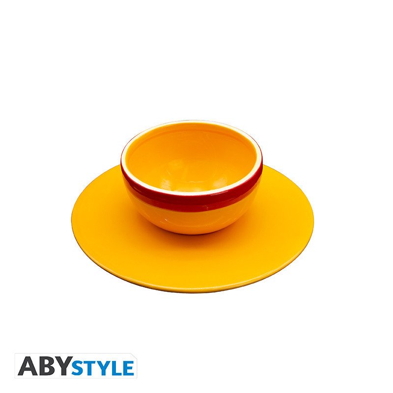 Set cuenco y platillo abystyle one piece sombrero de paja