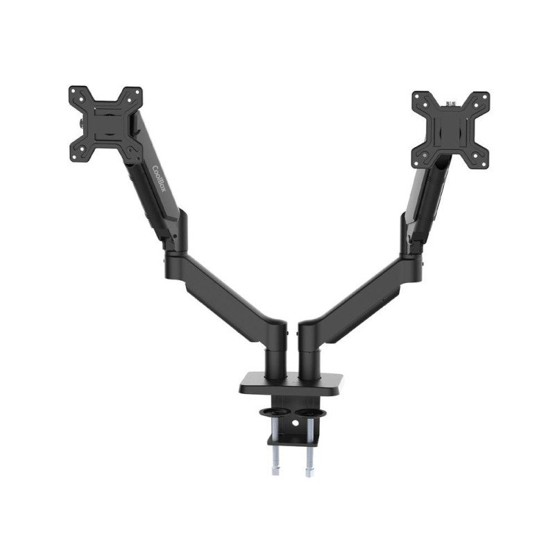 Soporte 2 monitores coolbox hasta 32 pulgadas abrazadera articulado
