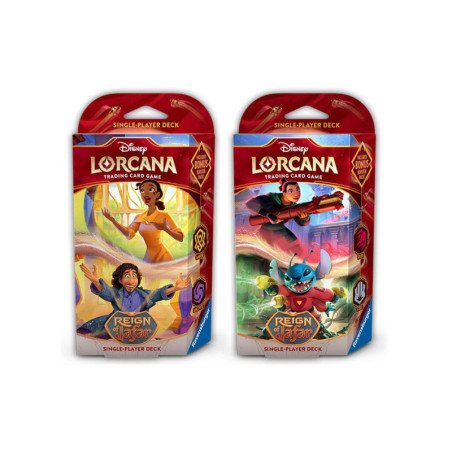 Lorcana tcg - mazos de inicio disney reinado de jafar 8 unidades ingles