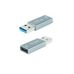 Adaptador usb tipo c a usb tipo a nanocable negro - hembra - macho gen2 10gbps