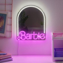 Espejo de neon led de montaje en pared barbie
