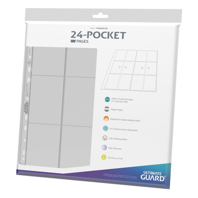 Carpeta transparente ultimate guard de 24 bolsillos y cuatro filas de paginas - carga lateral (10)