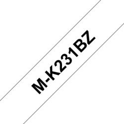 Cinta laminada brother mk231bz br/ 12mm x 8m