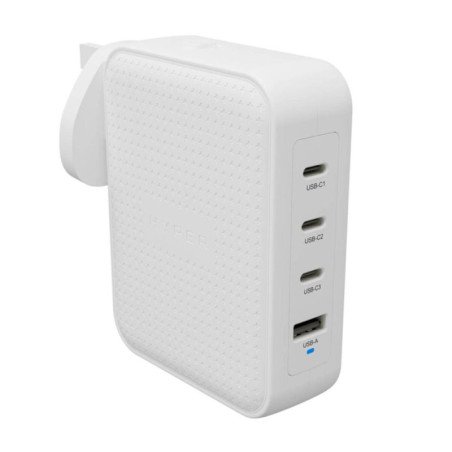 Cargador pared hyper hyperjuice 145w 1x usb tipo a 3x usb tipo c