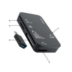Lector tarjetas memoria y usb coolbox cre4 - adaptador usb