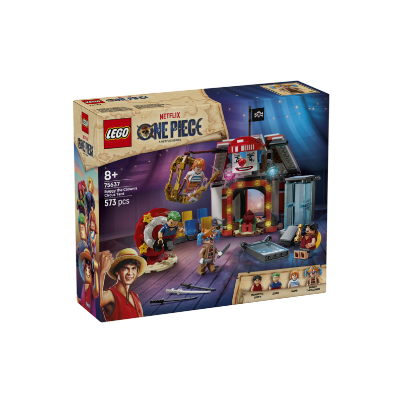 Lego one piece netflix carpa de circo de buggy