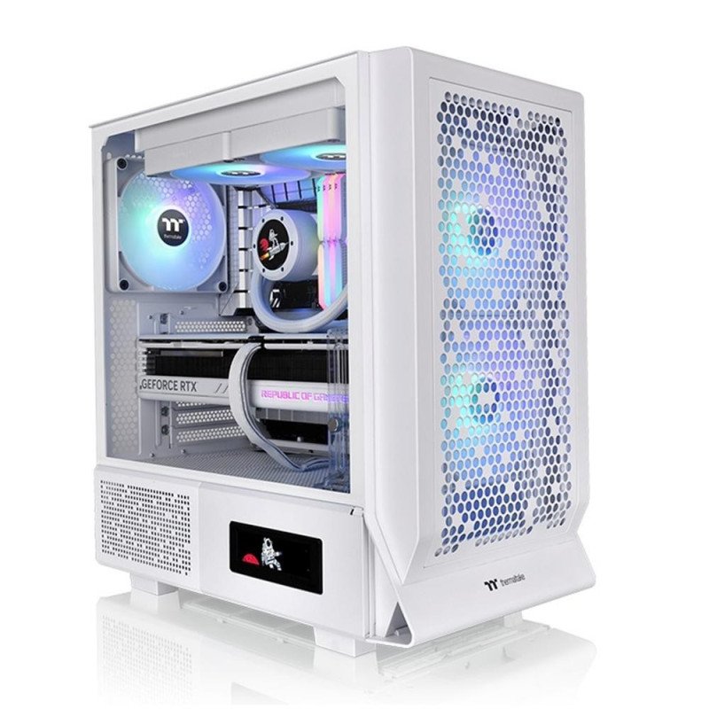Caja ordenador gaming thermaltake ceres 330 tg atx argb cristal templado blanca