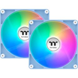 Ventilador caja inverso thermaltake ct120 argb 2x 120mm azul hydrangea