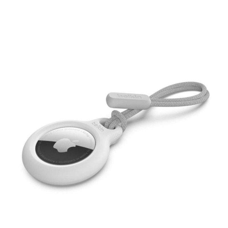Llavero belkin f8w974btwht apple airtag blanco con correa