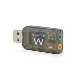 Adaptador de audio ewent sonido virtual 3d 5.1 -  usb 2.0