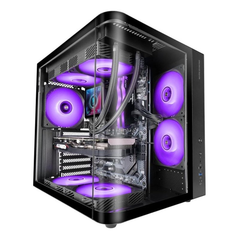 Caja ordenador mars gaming mccurv atx frgb cristal templado negra