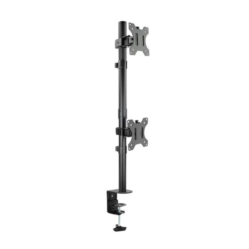 Soporte de mesa tooq 2 x 17 pulgadas - 32 pulgadas db1233tnv - b negro