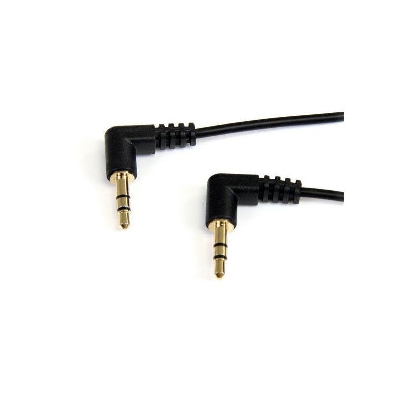 Cable jack 3.5mm startech 0.30m - macho - macho - negro