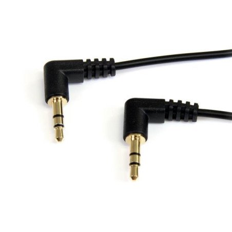 Cable jack 3.5mm startech 0.30m - macho - macho - negro