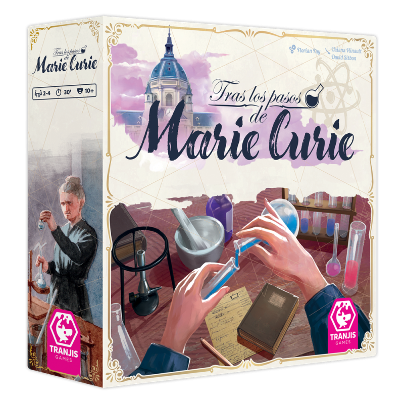 Juego de mesa tras los pasos de marie curie