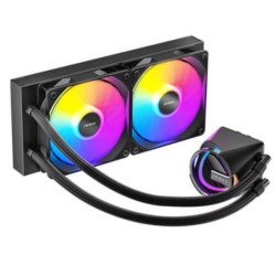 Kit refrigeracion liquida antec aio skeleton argb 2x 120mm negro