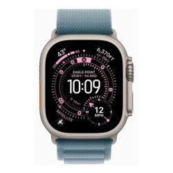Smartwatch apple watch ultra 3 gps + cellular 49mm natural titanium case blue alpine loop - m
