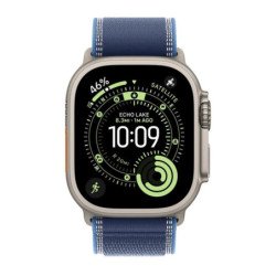 Smartwatch apple watch ultra 3 gps + cellular 49mm natural titanium case blue trail loop - s - m