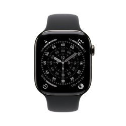 Smartwatch apple watch s11 gps + cellular 46mm natural slate case black sport band m - l
