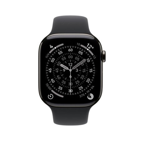 Smartwatch apple watch s11 gps + cellular 46mm natural slate case black sport band m - l