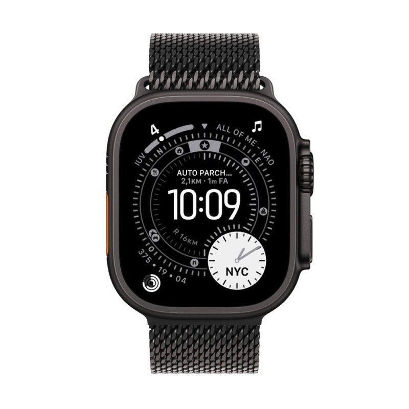 Smartwatch apple watch ultra 3 gps + cellular 49mm black titanium case black titanium milanese loop - m
