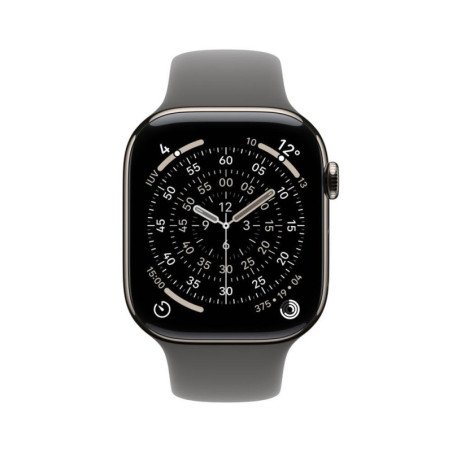 Smartwatch apple watch s11 gps + cellular 46mm natural titanium case stone grey sport band s - m