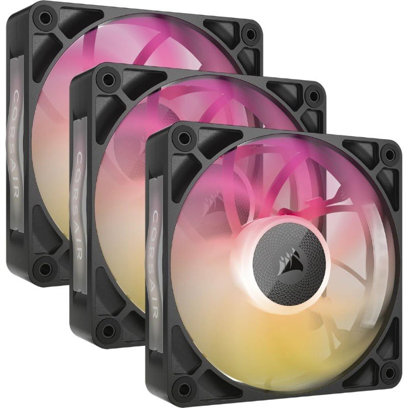 Ventilador caja corsair lx120r icuelink rgb 3x 120mm negro
