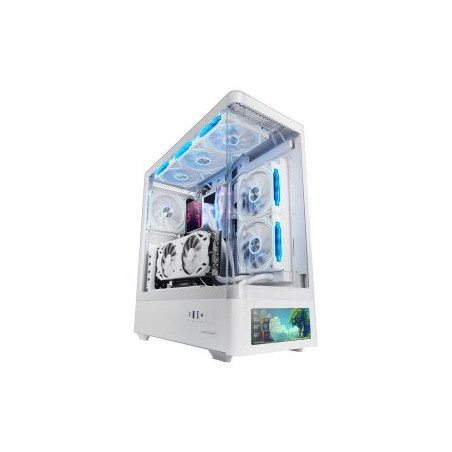 Caja ordenador mars gaming mlcdprow atx cristal templado lcd blanca