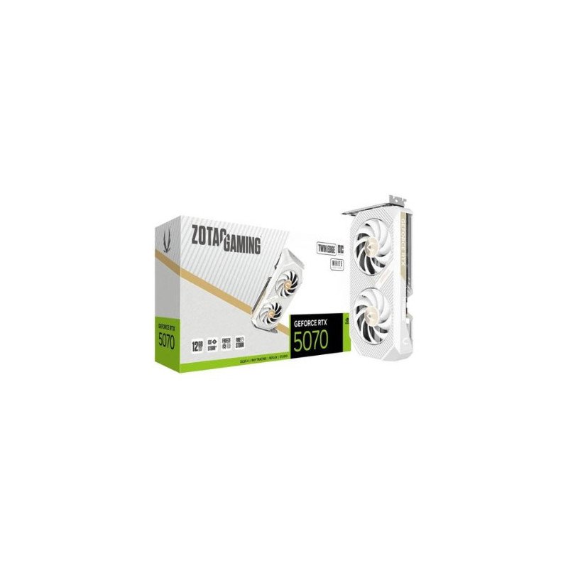 Tarjeta grafica zotac rtx 5070 twin edge oc 12gb gddr7 white - 3x dp - 1x hdmi pci express 5.0