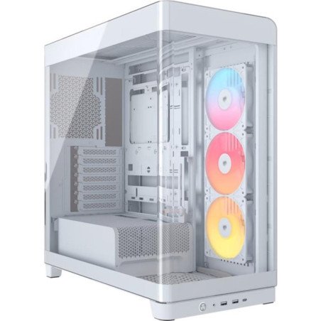 Caja ordenador gaming corsair 4500x rs - r argb atx cristal templado blanca