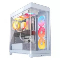 Caja ordenador corsair frame 4500x lx - r rgb atx cristal templado blanca