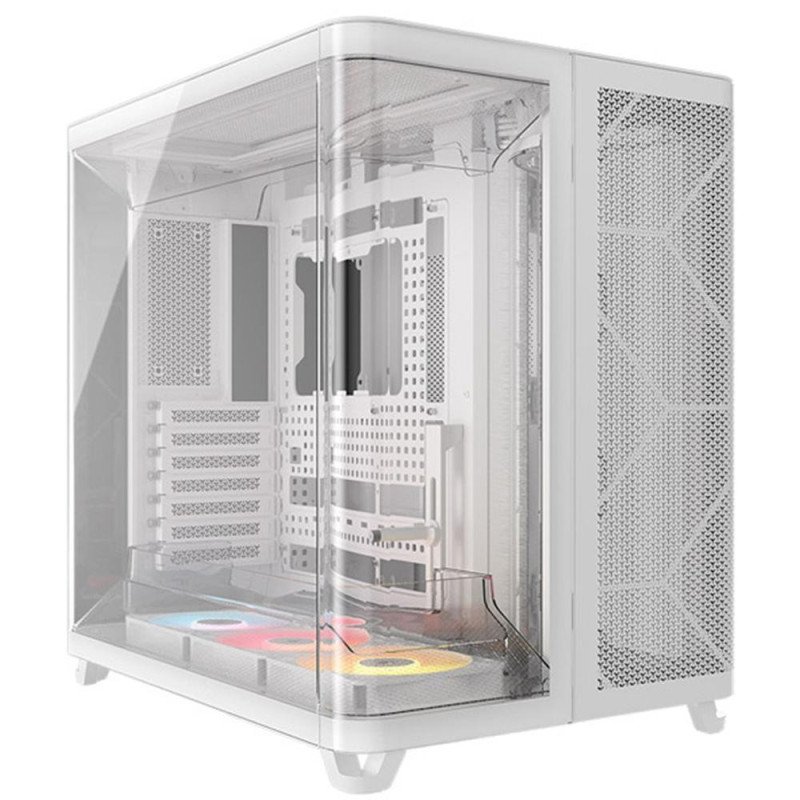 Caja ordenador corsair air 5400 rs - r argb atx cristal templado blanca