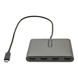 Adaptador usb tipo c a 4x hdmi startech 0.5m - macho - hembra - gris