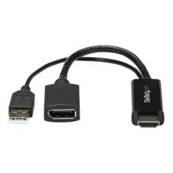 Conversor hdmi - usb tipo a a displayport startech - macho - hembra - negro