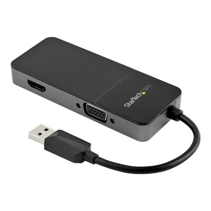 Adaptador usb tipo a a hdmi - vga startech - macho - hembra - negro - plata